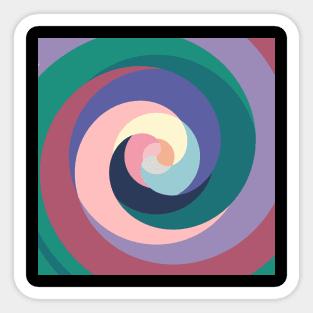 Swirl Various Color Schemes Circle Pattern Sticker